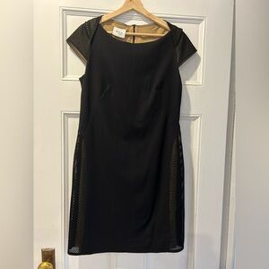 Akris Punto Black Stretch Cap sleeved Dress size 10